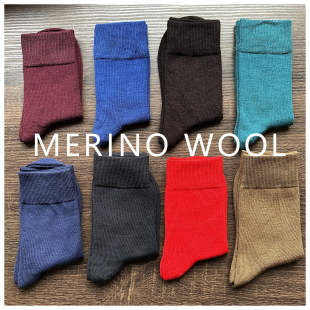 MERINO澳洲美利奴羊毛袜男女情侣袜四季 松口软糯舒适干爽透气袜 款