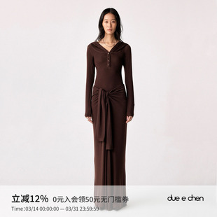 连肩帽亨利领上衣｜扭结鱼尾长半裙｜四季 DUE Henley CHEN 可穿