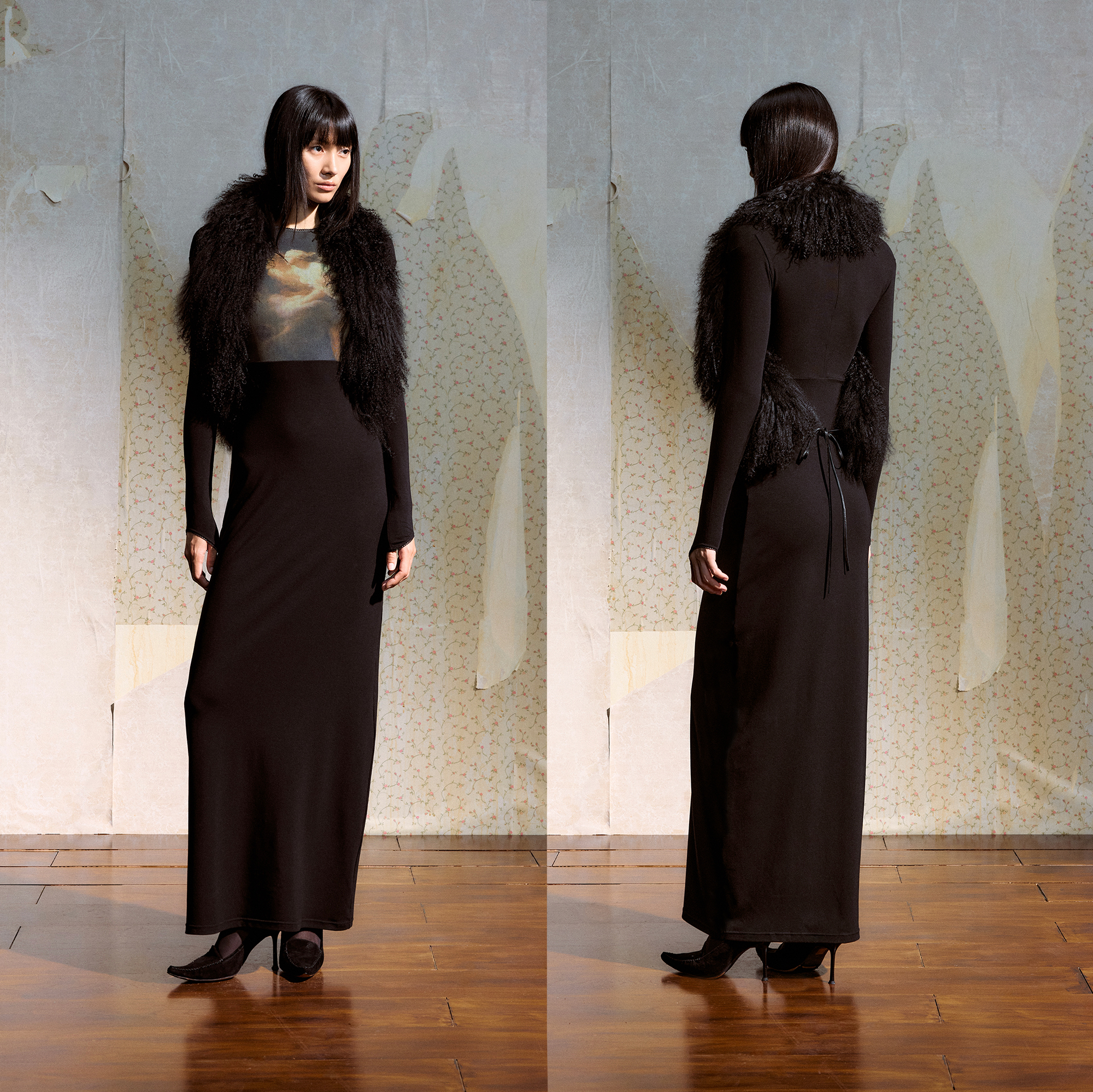 DUEECHEN坎肩式毛领围巾