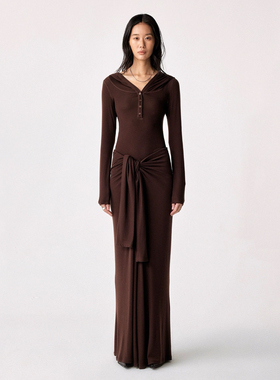 DUE E CHEN Henley 连帽亨利领针织上衣