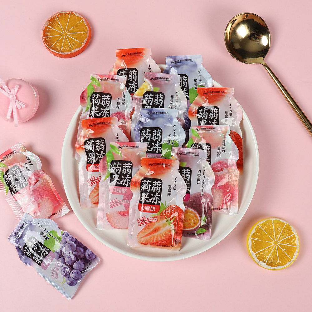 好来屋蒟蒻果冻魔芋吸吸果板果冻小包装零食儿童健康零食