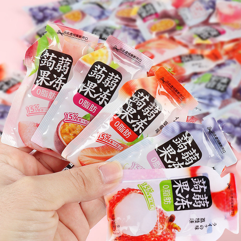 好来屋蒟蒻果冻魔芋吸吸果板果冻小包装零食儿童健康零食