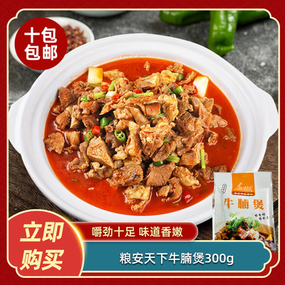 粮安天下牛腩煲300g冷冻牛腩块牛杂煲半成品预制菜加热即食餐饮用