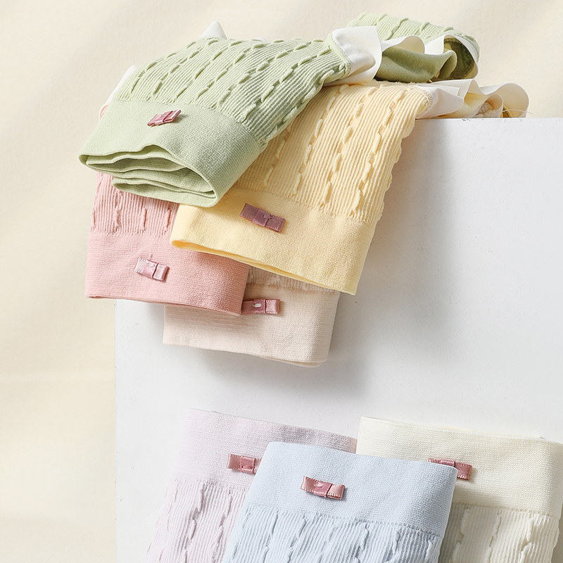 UFEEL螺纹提花中腰抑菌内裤女