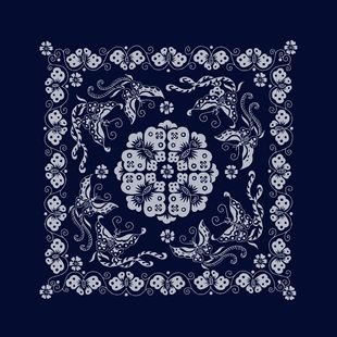 A302 民族风苗族蜡染民俗纹样花纹图形图案AI矢量设计素材