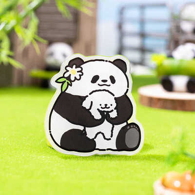 线条小狗Maltese原创熊猫冰箱贴