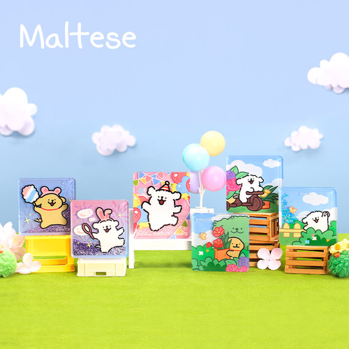 线条小狗Maltese原创流麻摆件可爱卡通办公室桌面饰品节日礼物