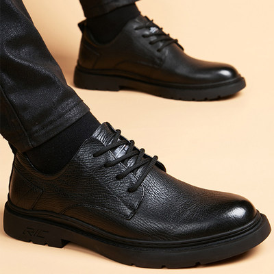 男士休闲皮鞋结婚新郎真皮