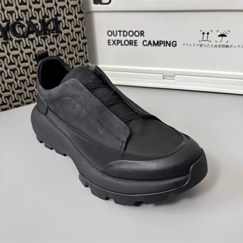 潮牌一脚蹬乐福鞋户外松紧带