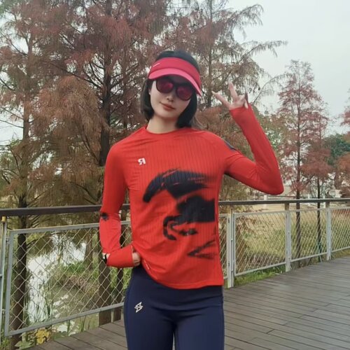 马年限定款长袖跑步服骑行服速干透气