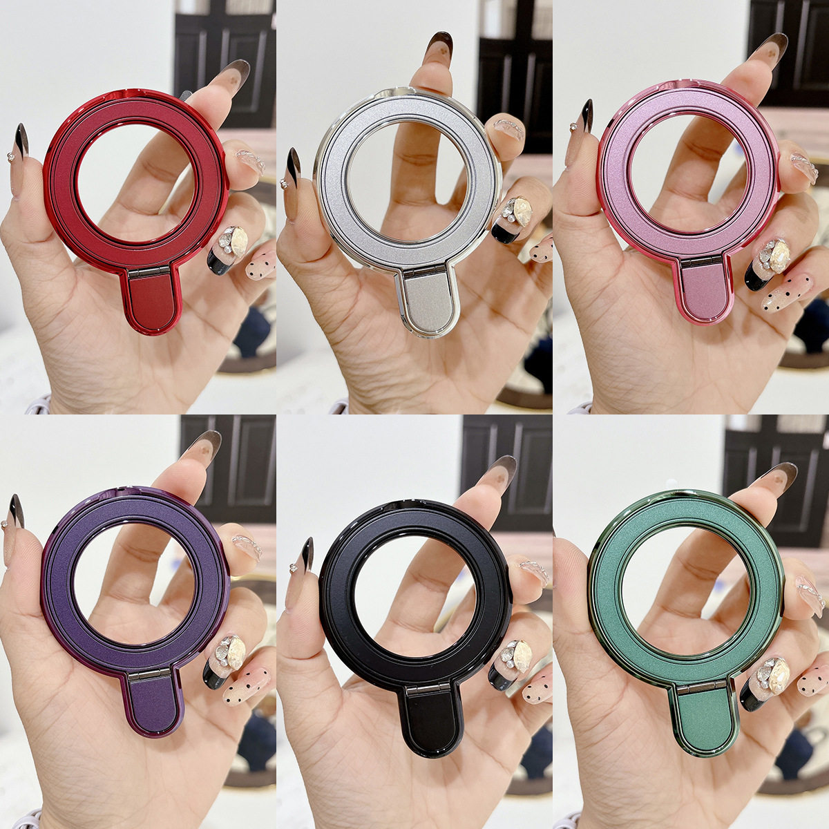 新款桌面磁吸支架magsafe带3m背胶通用懒人车载折叠背贴手机