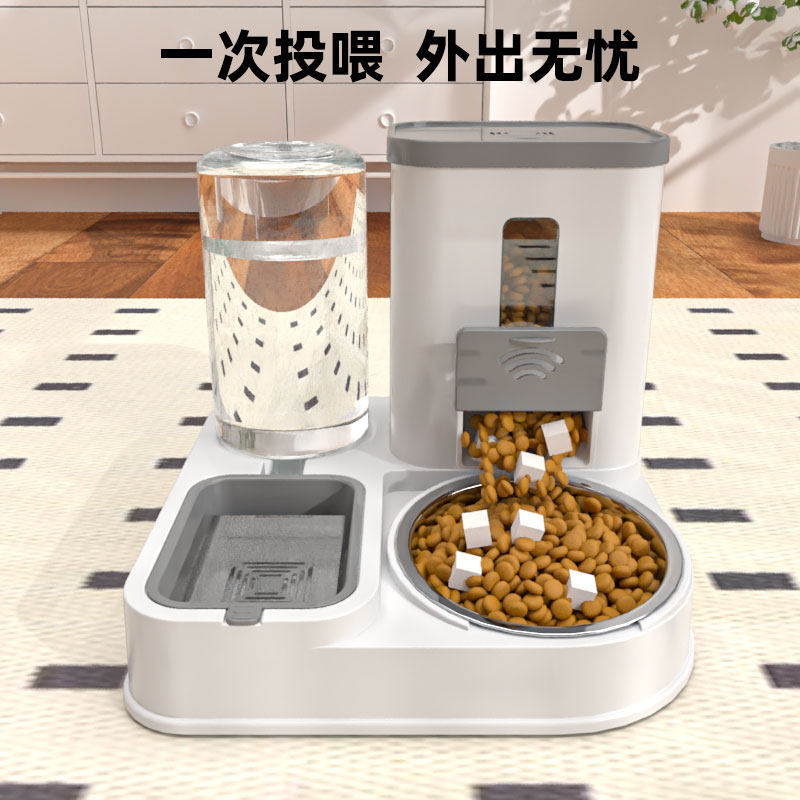 宠物喂食器猫碗狗碗猫食盆狗食盆猫咪饮水器宠物喂食饮水一体机碗