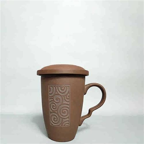 宝爵炻器品茗杯能量水杯泡茶杯过滤带盖功夫茶杯会议水杯分离茶水