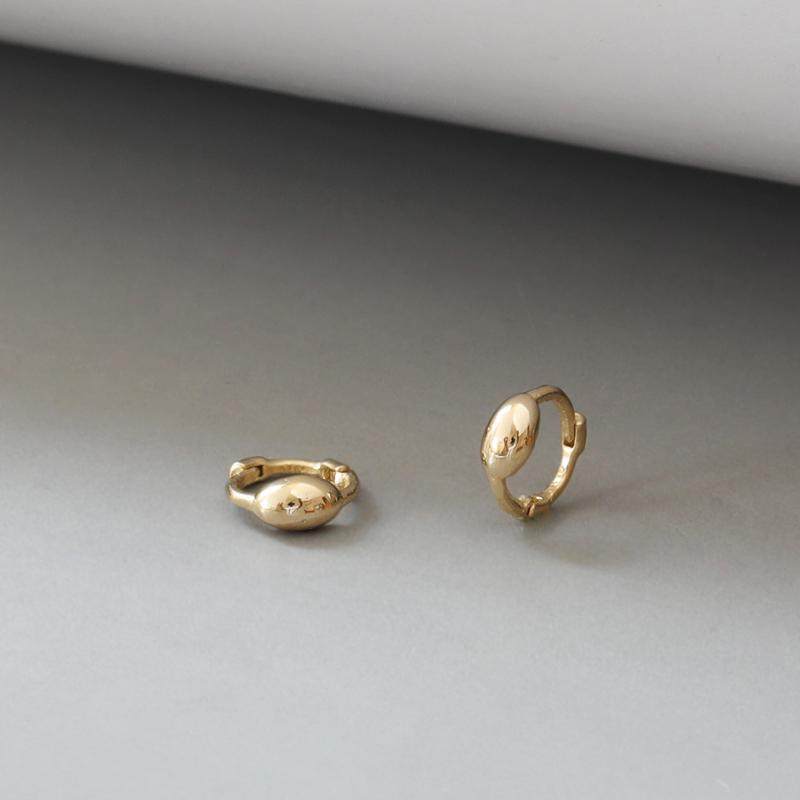 ROMANTIC简约~S925纯银镀18KK金耳环女迷你素椭圆法式水滴耳骨扣,饰品/流行首饰/时尚饰品新,银饰耳饰,淘宝优惠券,粉丝福利购,淘宝优惠卷