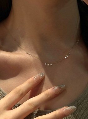 水滴项链女轻奢小众精致锁骨链