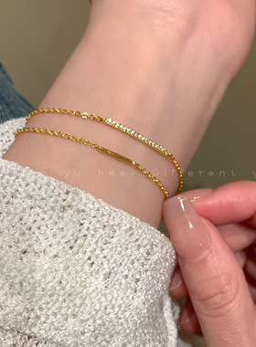 闪钻手链女ins小众设计高级感