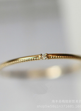 极简单粒锆钻基础款戒指女指环