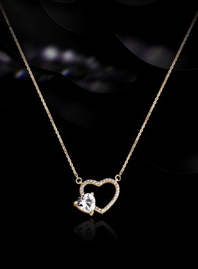 浪漫爱心项链轻奢高级感锁骨链