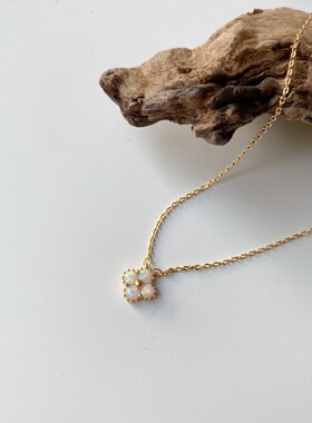 欧泊澳宝石仙女气质饰品个性项链