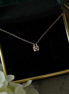 迷你锁扣choker项链锁骨链极简风