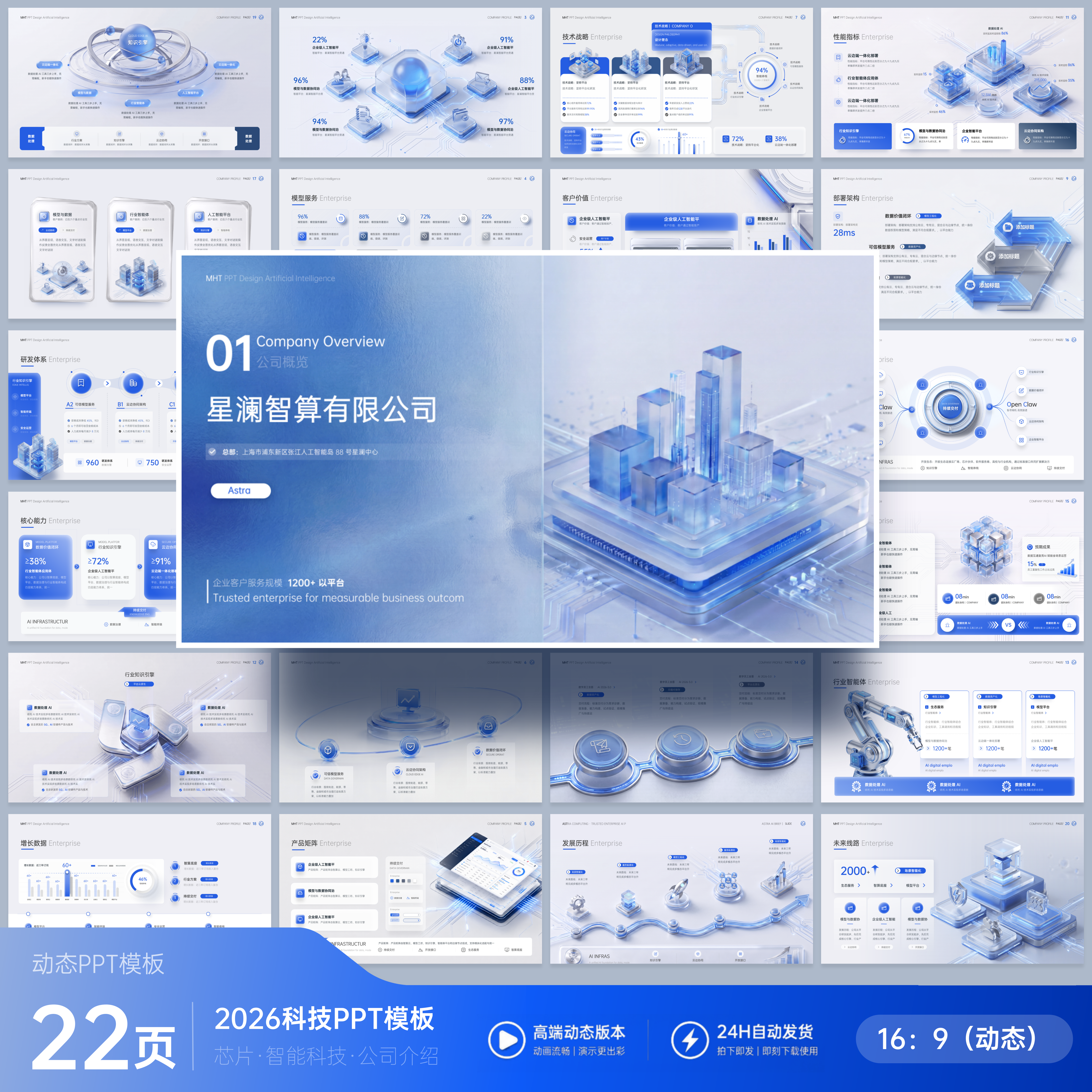 智能科技企业简介PPT模板22页