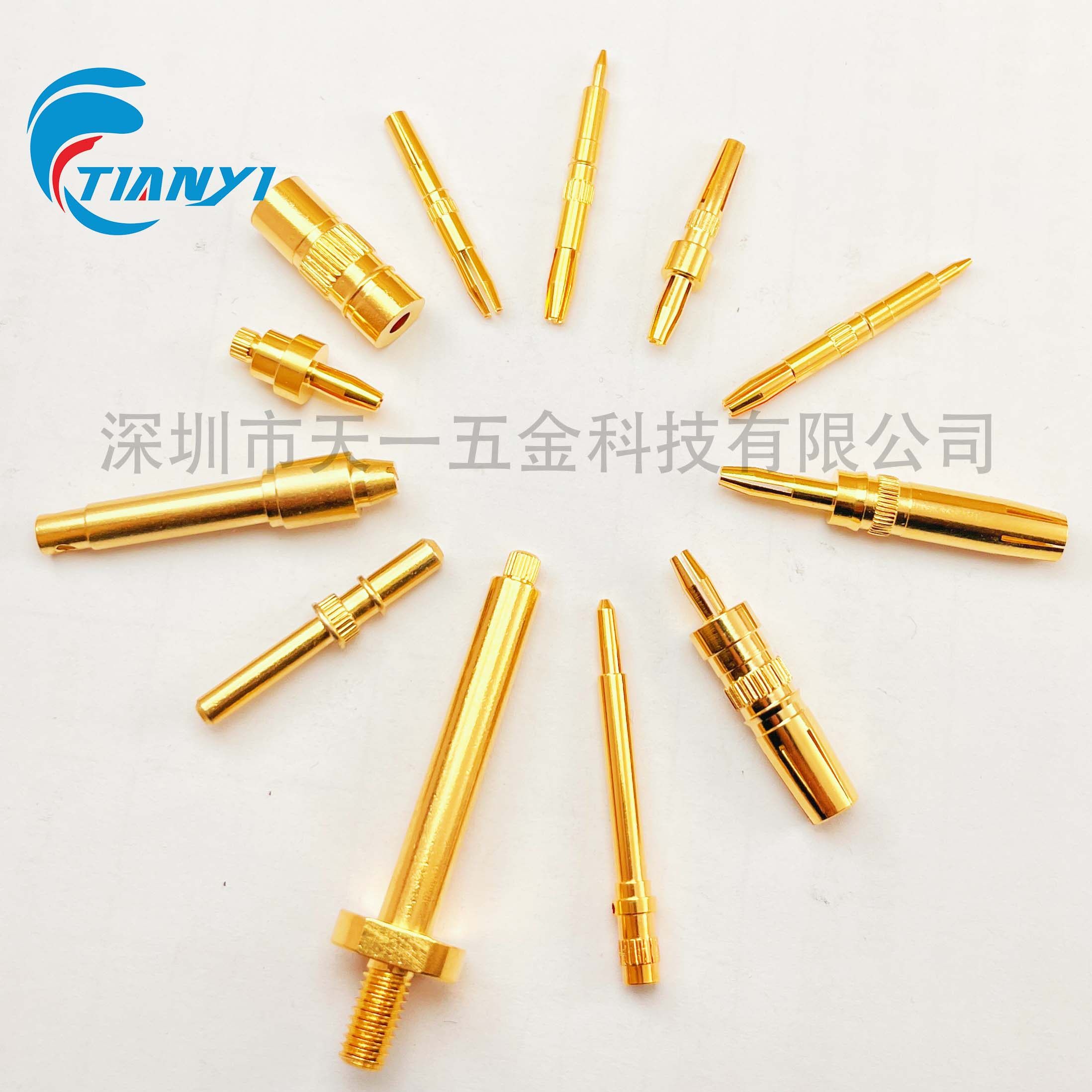 连接器插针插孔铜端子数控车床走心机加工黄铜不锈钢精密定制