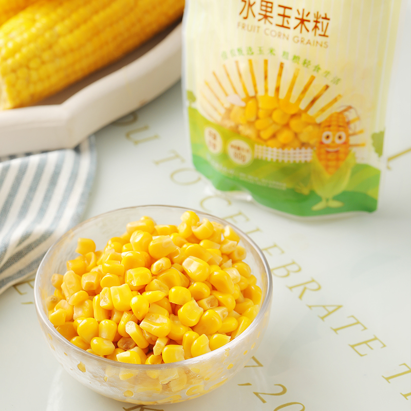 佳农水果玉米粒非转基因开袋即食甜玉米粒无防腐剂轻食免煮代餐