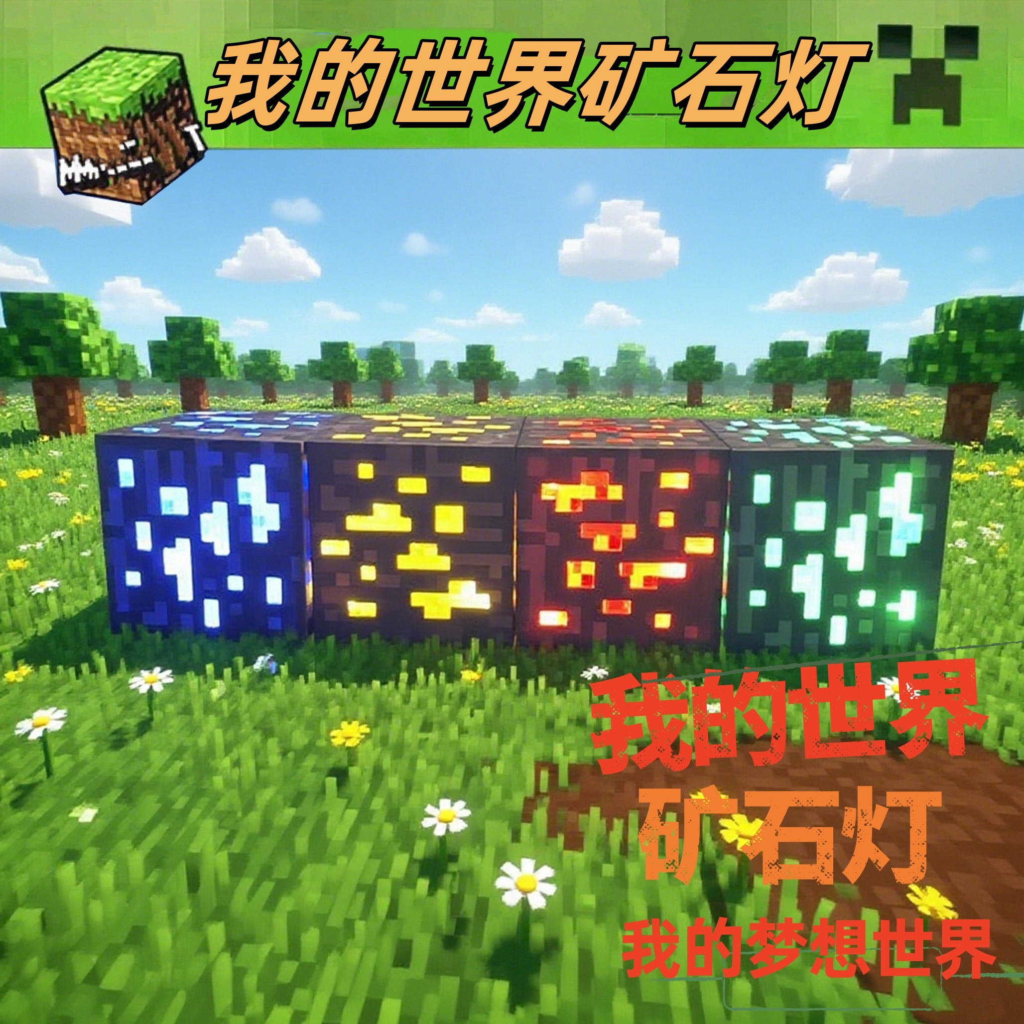 我的世界矿石氛围小夜灯