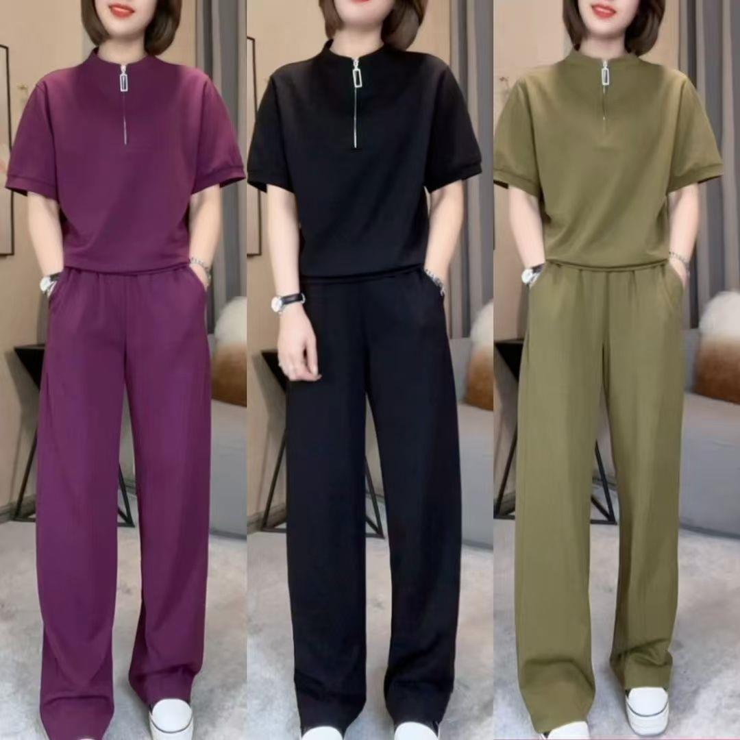 大码女装夏天运动套装2026夏季新款胖妹妹洋气减龄短袖休闲两件套