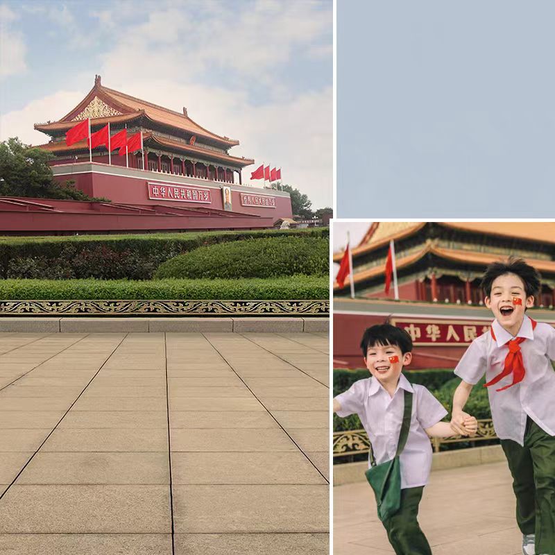 北京天安门国庆儿童拍照背景布