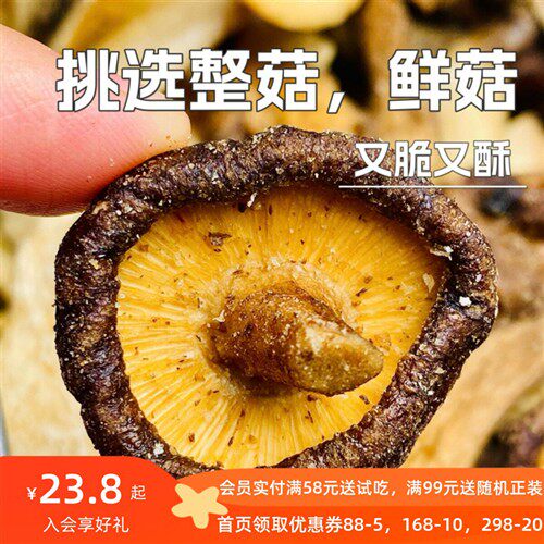 花吃点香菇脆片黑松露混合菌菇脆蘑菇脆香菇干非膨化追剧小零食