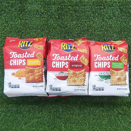 美国乐之烘烤脆片芝士饼干香脆薄片饼休闲零食RITZTOASTEDCHIPS