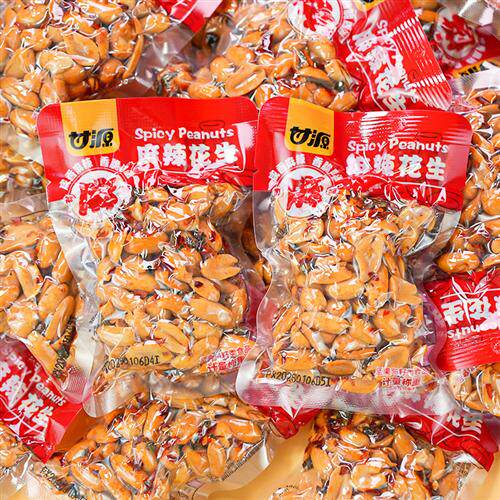 甘源多口味花生椒盐香辣味花生独立小包装炒货下酒菜零食休闲小吃