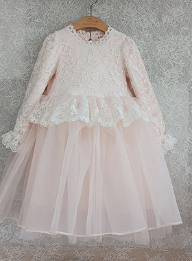 2024秋季韩国正品童装Saut de女孩白雪公主蓬蓬纱节日生日连衣裙