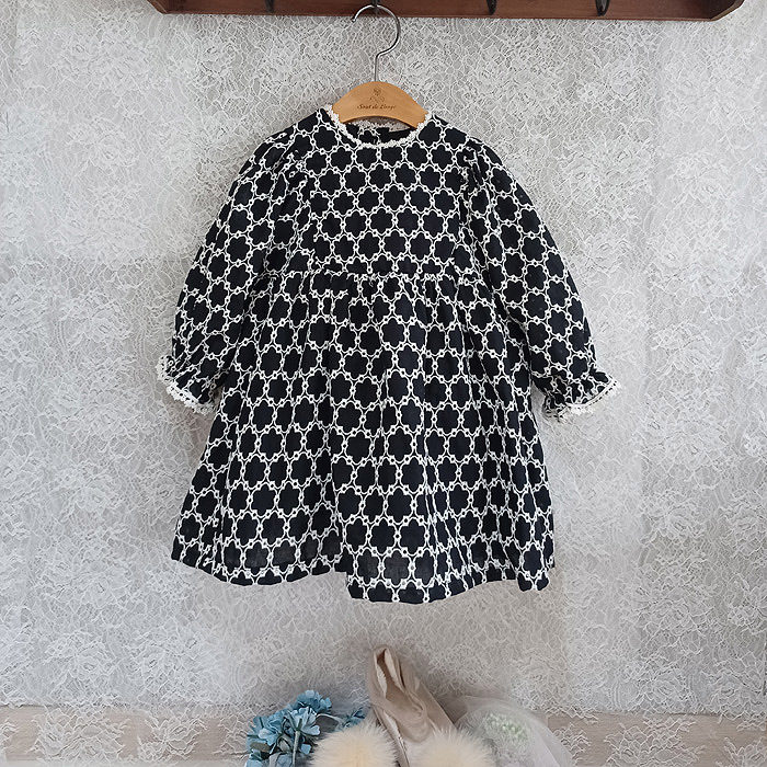 2024秋季韩国正品童装Saut de女孩白雪公主小香风节日生日连衣裙