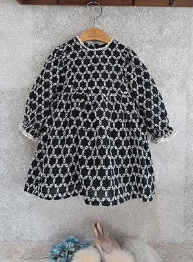 2024秋季韩国正品童装Saut de女孩白雪公主小香风节日生日连衣裙