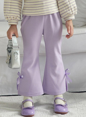 2024秋季韩国代购正品童装gioiello女童宝宝百搭修身时装喇叭裤