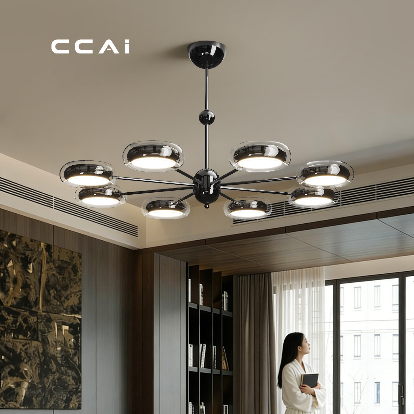 出彩意式极简吊灯现代客厅吊灯创意艺术高级感餐厅大气客厅主灯