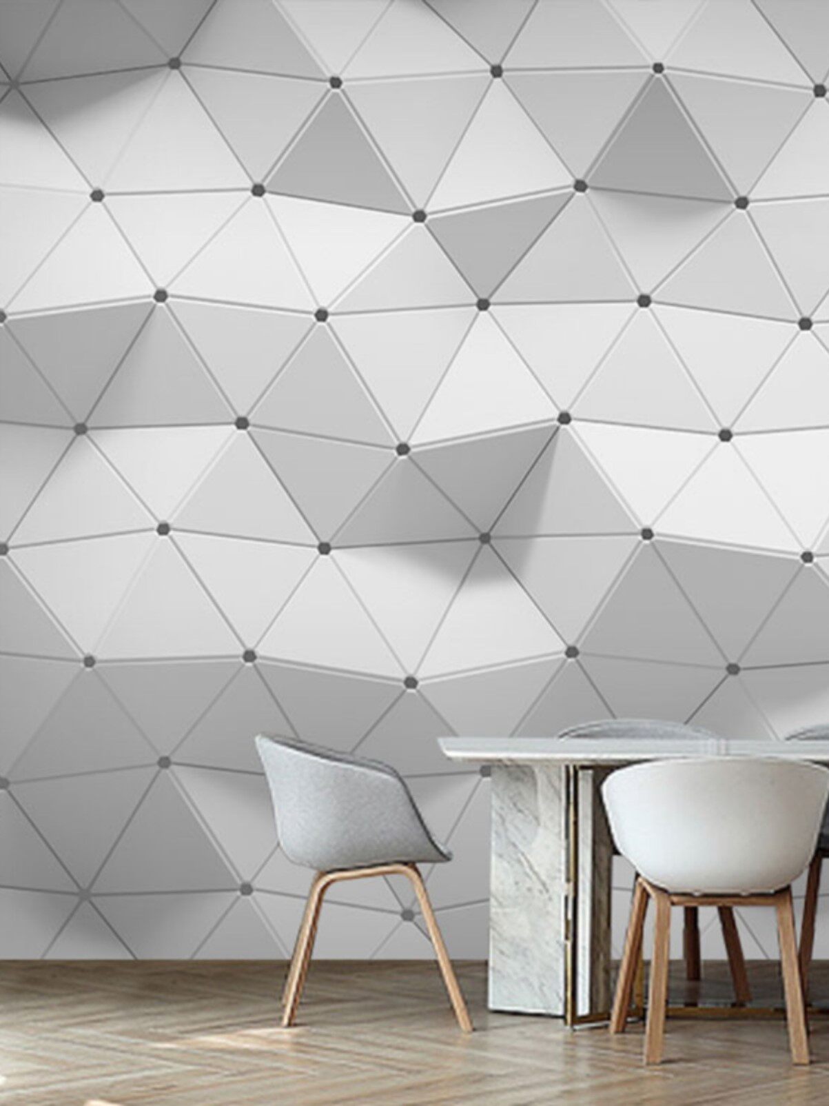 3d立体凹凸几何壁纸网红健身直播前台背景墙服装店办公室装饰墙纸