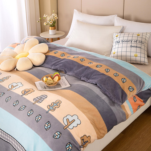 牛奶绒被套罩学生宿舍儿童褥子套