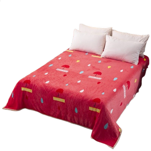 加绒床单单件冬季法兰绒加厚牛奶毛绒盖毯学生单人宿舍珊瑚绒被单