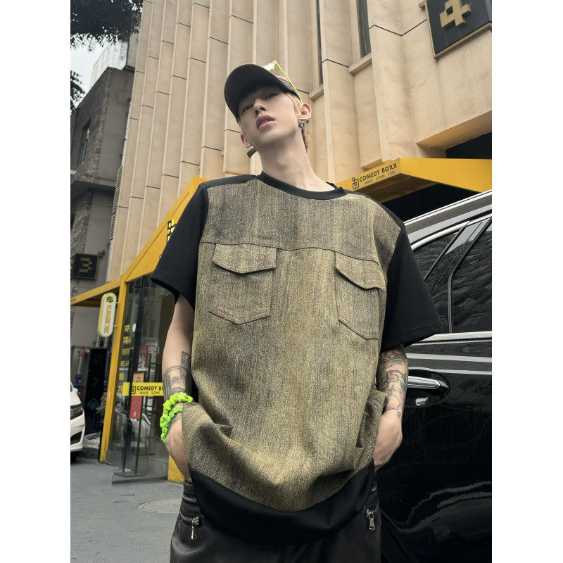 美式高街vibe牛仔裤男蓝色