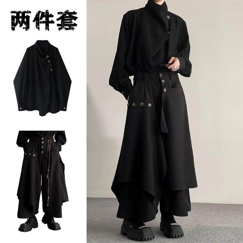 两件套/单件 长袖/短袖 衬衫套装暗黑个性痞帅套头衬衣工装休闲裤,男装,休闲运动套装,淘宝优惠券,粉丝福利购,淘宝优惠卷