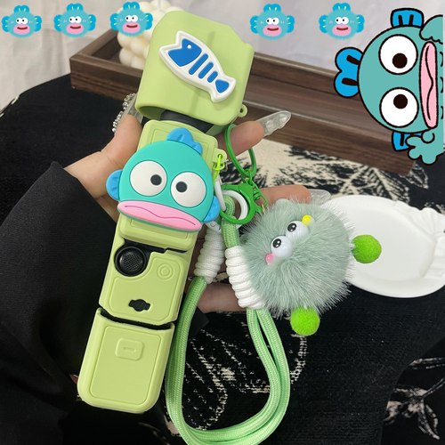 适用大疆pocket3保护套可爱丑鱼硅胶机身云台保护壳防摔防尘配件