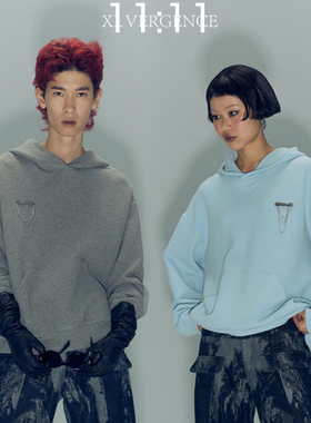 XI.VERGENCE无性别系列肌理面料oversize卫衣男女皆可穿