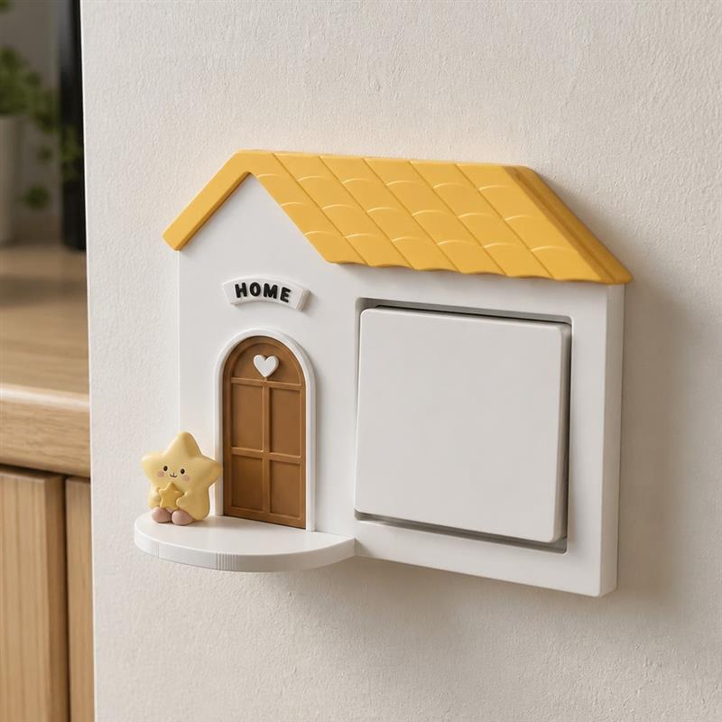 创意卡通开关贴3D打印手办展示