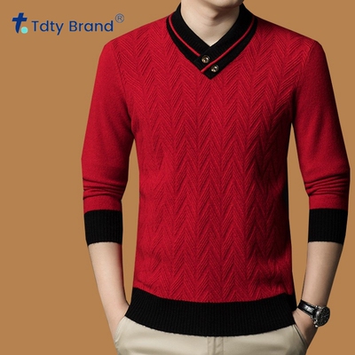 2026冬季加厚羊毛衫男100纯羊毛