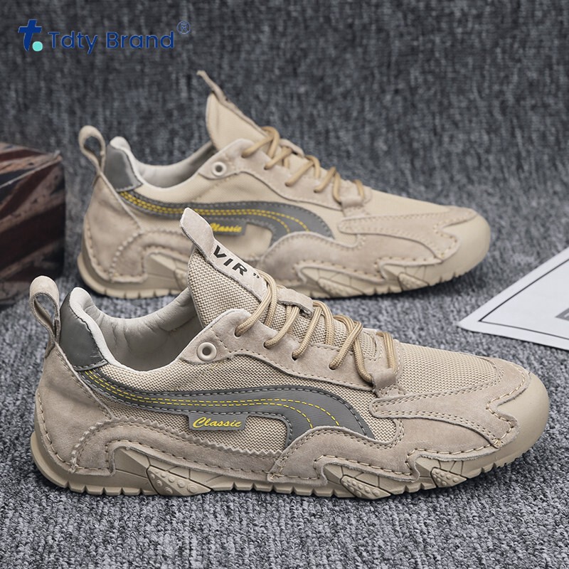户外登山鞋男特大码真皮休闲运动鞋软底旅游防滑劳保工装鞋男士