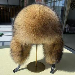 爆款冬季仿狐狸帽雷锋帽加厚帽子仿貉子东北全毛保暖霸王冬季男女