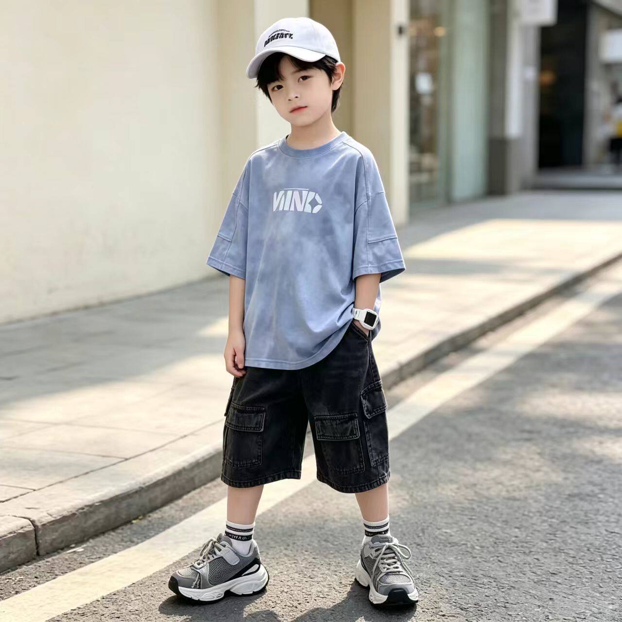 男童夏装T恤短袖套装2026新款